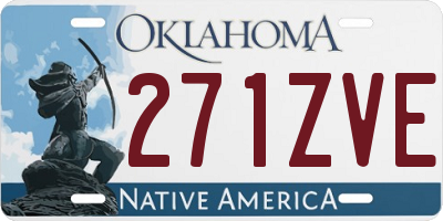 OK license plate 271ZVE