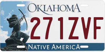 OK license plate 271ZVF