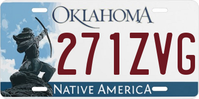 OK license plate 271ZVG