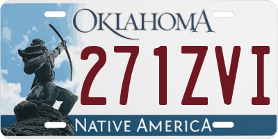 OK license plate 271ZVI