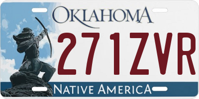 OK license plate 271ZVR