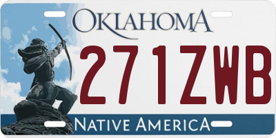 OK license plate 271ZWB