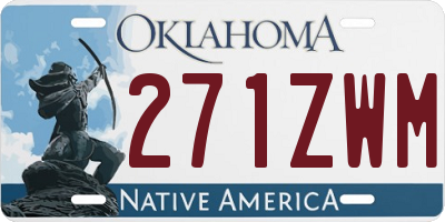 OK license plate 271ZWM