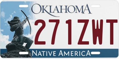 OK license plate 271ZWT