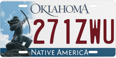 OK license plate 271ZWU