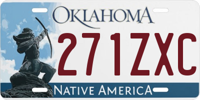 OK license plate 271ZXC