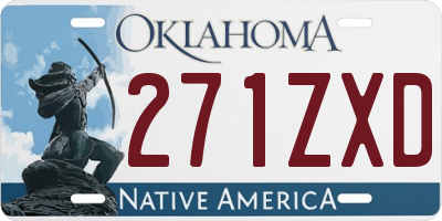 OK license plate 271ZXD