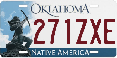 OK license plate 271ZXE