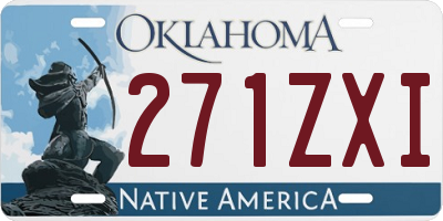 OK license plate 271ZXI