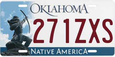OK license plate 271ZXS