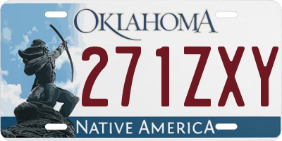 OK license plate 271ZXY