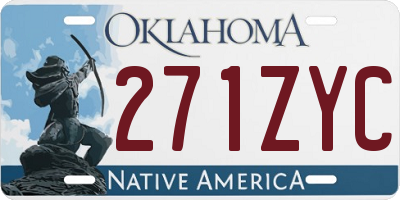OK license plate 271ZYC