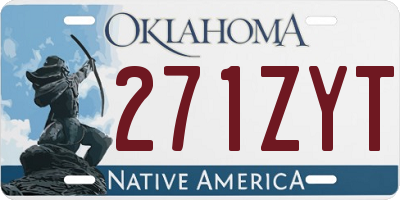 OK license plate 271ZYT