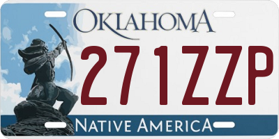 OK license plate 271ZZP