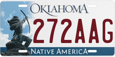 OK license plate 272AAG