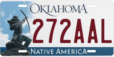 OK license plate 272AAL