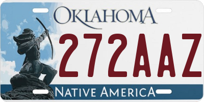 OK license plate 272AAZ