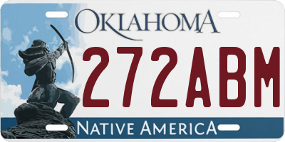 OK license plate 272ABM