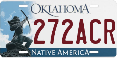 OK license plate 272ACR