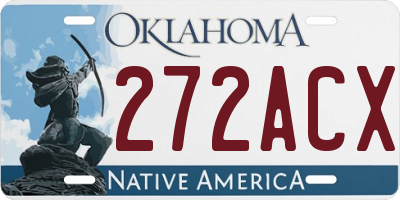 OK license plate 272ACX