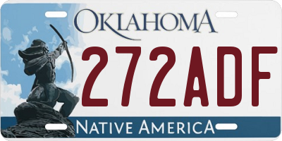 OK license plate 272ADF