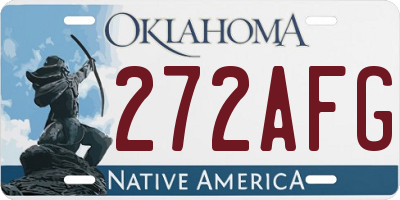 OK license plate 272AFG