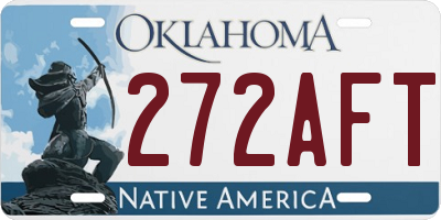 OK license plate 272AFT
