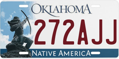 OK license plate 272AJJ