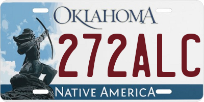OK license plate 272ALC