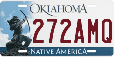 OK license plate 272AMQ
