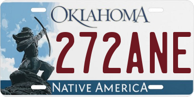 OK license plate 272ANE