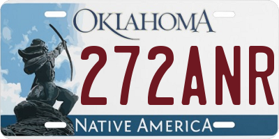 OK license plate 272ANR