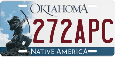 OK license plate 272APC