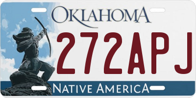 OK license plate 272APJ