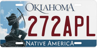 OK license plate 272APL