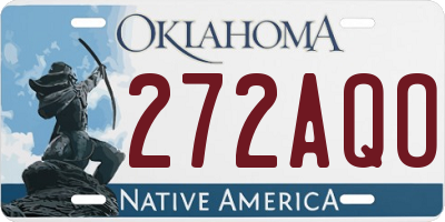 OK license plate 272AQO