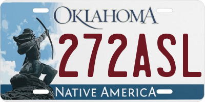 OK license plate 272ASL