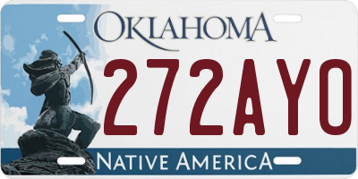 OK license plate 272AYO