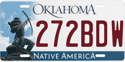 OK license plate 272BDW