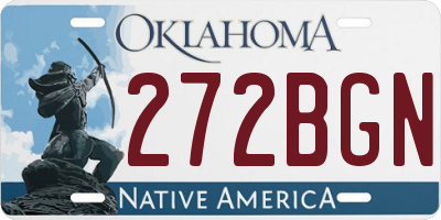 OK license plate 272BGN