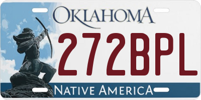 OK license plate 272BPL