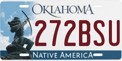OK license plate 272BSU