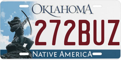 OK license plate 272BUZ