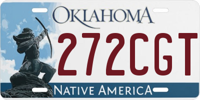 OK license plate 272CGT