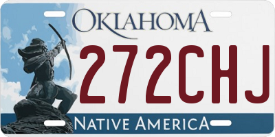 OK license plate 272CHJ