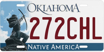 OK license plate 272CHL