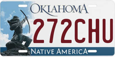 OK license plate 272CHU