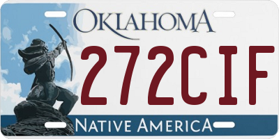 OK license plate 272CIF