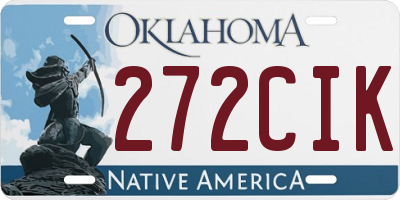 OK license plate 272CIK