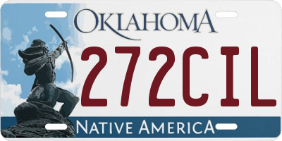 OK license plate 272CIL